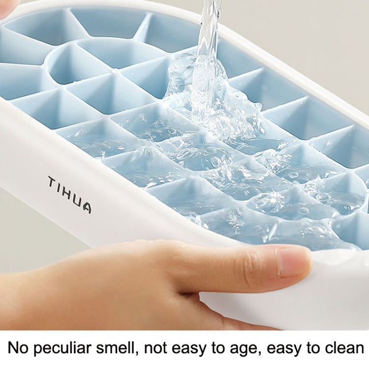 S10001 28 Grid Silicone Soft Bottom Refrigerator Frozen Ice Cube Mold(Orange) by bashfashion