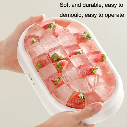 S10001 28 Grid Silicone Soft Bottom Refrigerator Frozen Ice Cube Mold(Orange) by bashfashion