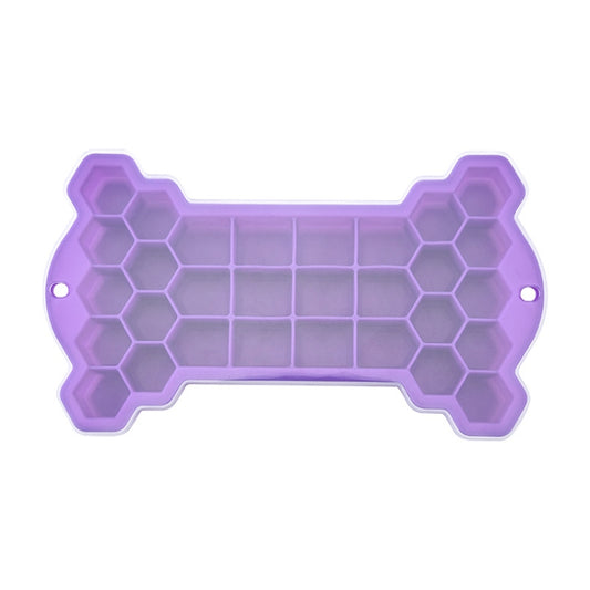 30 Grid Bone Honeycomb Silicone Ice Cube Mold with Lid(Purple) by bashfashion