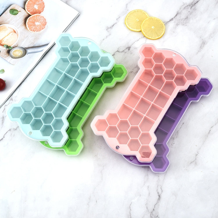 30 Grid Bone Honeycomb Silicone Ice Cube Mold with Lid(Purple) by bashfashion