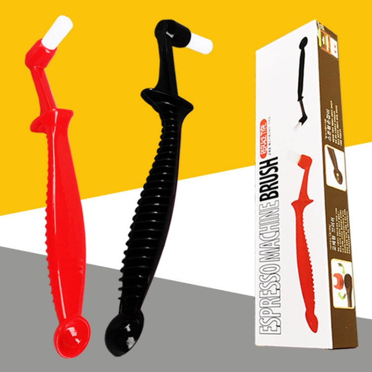 2 PCS KFS-05 Longitudinal Handle Coffee Machine Cleaning Brush(Red) by bashfashion