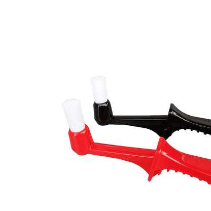 2 PCS KFS-05 Longitudinal Handle Coffee Machine Cleaning Brush(Red) by bashfashion