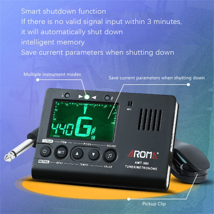 ROM Electronic Metronome Rhythm Acoustic Guitar Tuner(AMT-560) by bashfashion