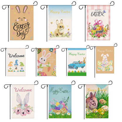 Easter Decorative Linen Strong and Durable Garden Flag(1230-4) by bashfashion