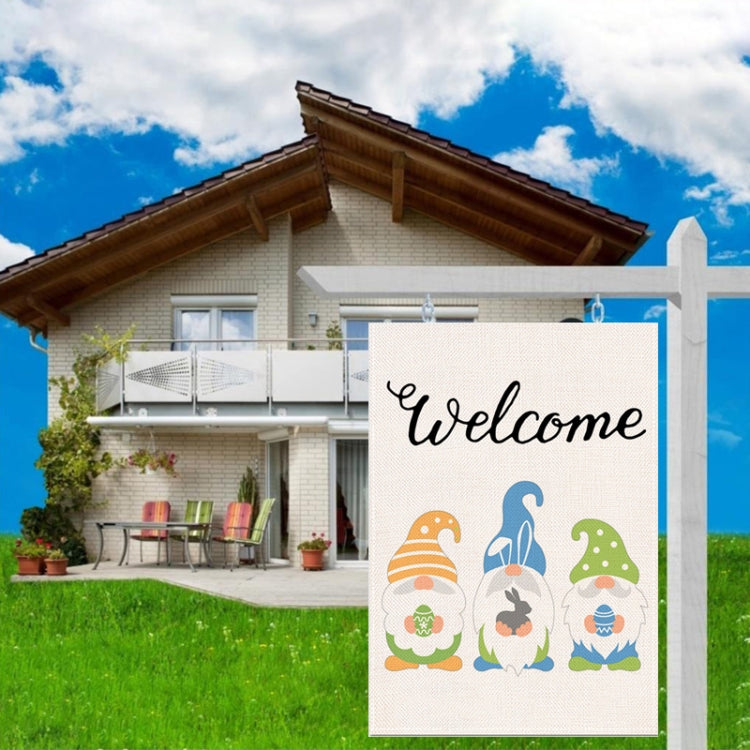 Easter Decorative Linen Strong and Durable Garden Flag(1230-3) by bashfashion