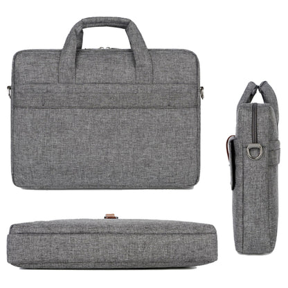 Multifunctional Wear-resistant Shoulder Handheld Laptop Bag, Size: 15 - 15.6 inch(Gray) by bashfashion