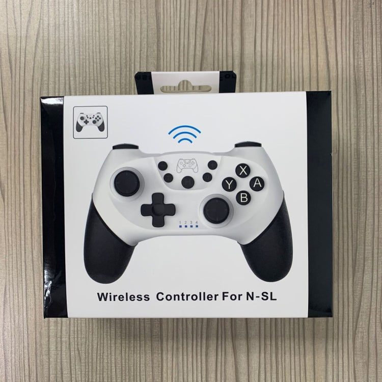 Vibration 6-axis Somatosensory Wireless Bluetooth Gamepad For Switch(Black White) by bashfashion