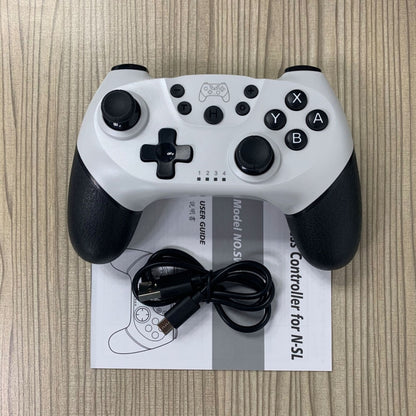 Vibration 6-axis Somatosensory Wireless Bluetooth Gamepad For Switch(Black White) by bashfashion