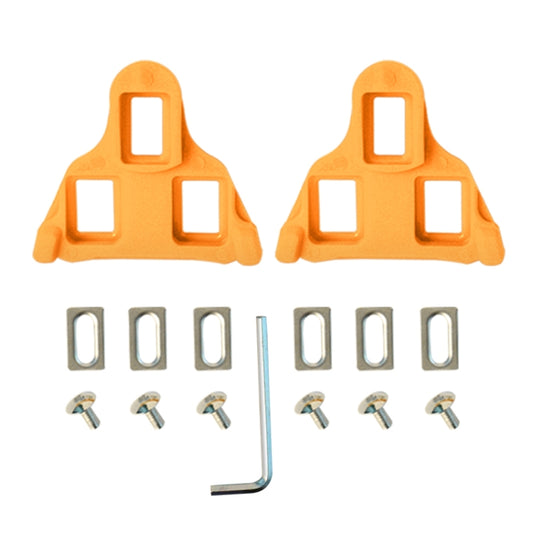 1pair Bicycle Pinch Group Combination Screw Highway Car Riding Shoes Bicycle Lock Tablet(Yellow) by bashfashion