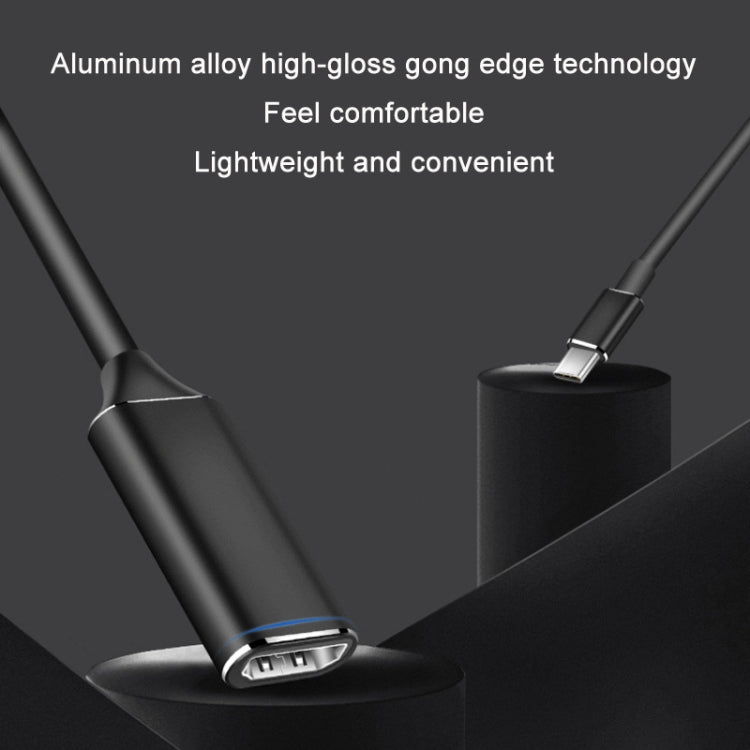 TYPE-C USB3.1 to HDMI HD 4K Converter(Black) by bashfashion