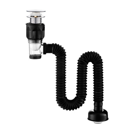 Household Deodorant Washbasin Water Pipe, Style: H Black Round Surface Bounce Universal by bashfashion