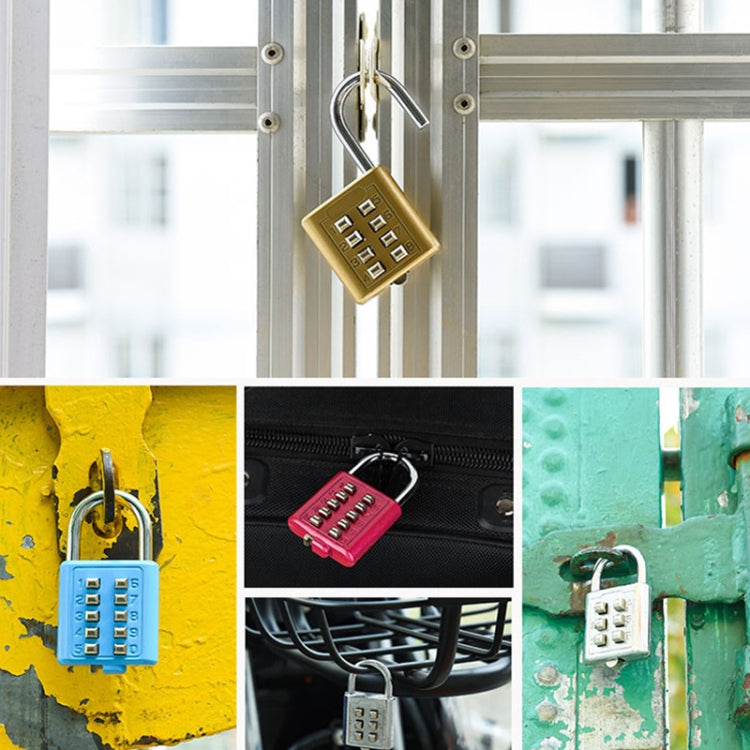 2 PCS 10-Bit Button Password Lock Cabinet Door Tool Box Button Padlock(Sky Blue) by bashfashion