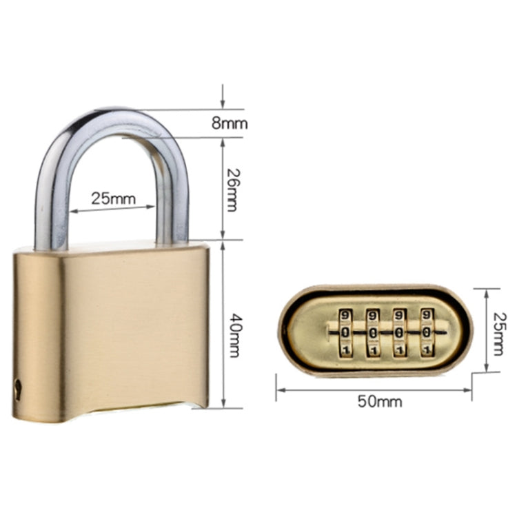 Brass Warehouse Door Logistics 4 Bit Password Lock Bottom Password Wheel Padlock by bashfashion