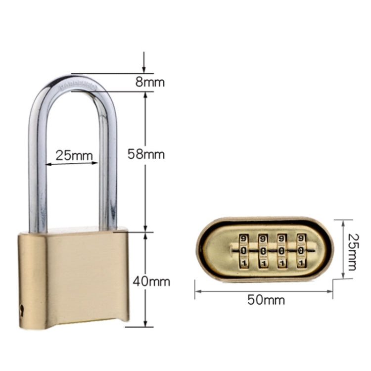 Brass Large Long Warehouse Door Logistics 4 Bit Password Lock by bashfashion
