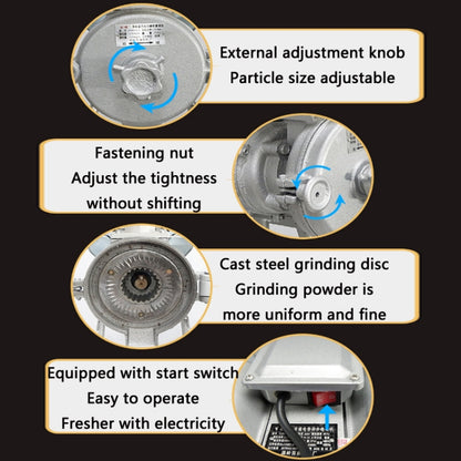 Household Electric Grain Particle Crushing Mill, US Plug, Power: 2.2KW Copper Wire by bashfashion