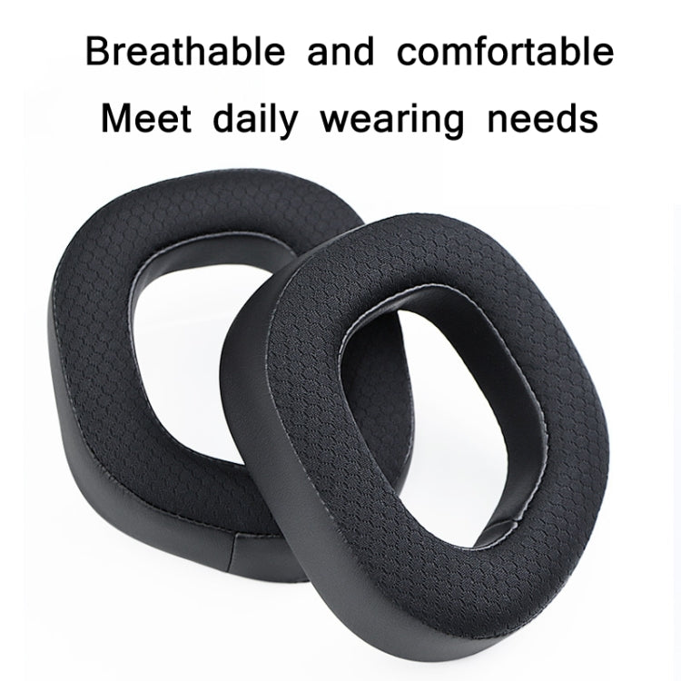 2 PCS RGB Headest Sponge Cover Earmuffs For Corsair HS80(Velvet + Protein Skin) by bashfashion