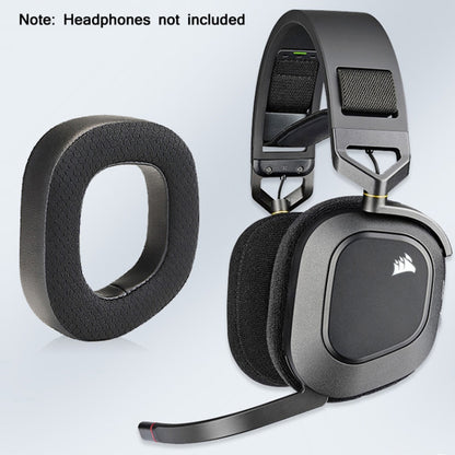 2 PCS RGB Headest Sponge Cover Earmuffs For Corsair HS80(Mesh + Protein Skin) by bashfashion