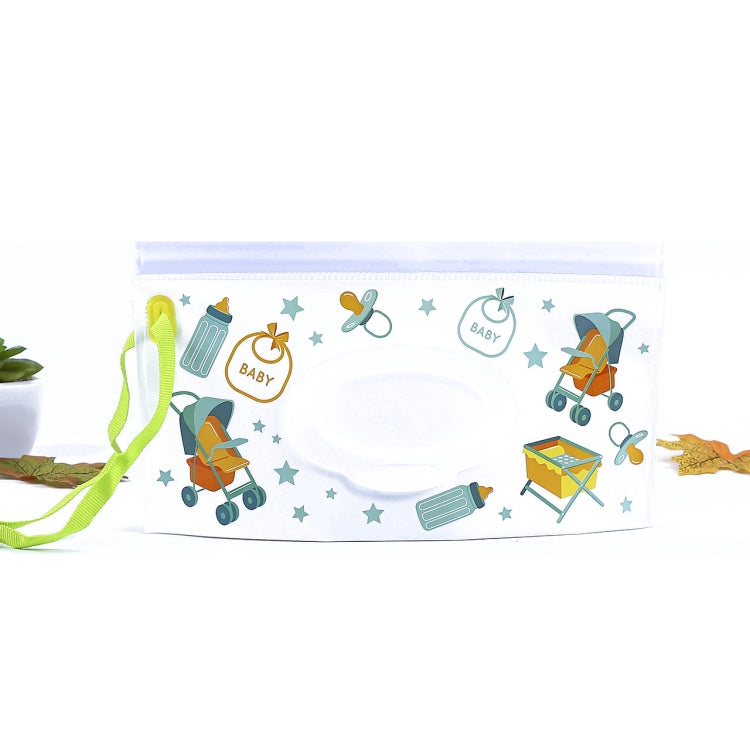 Baby EVA Wet Wipes Bag Portable Flip Removable Sanitary Wet Wipes Bag(Style 3) by bashfashion