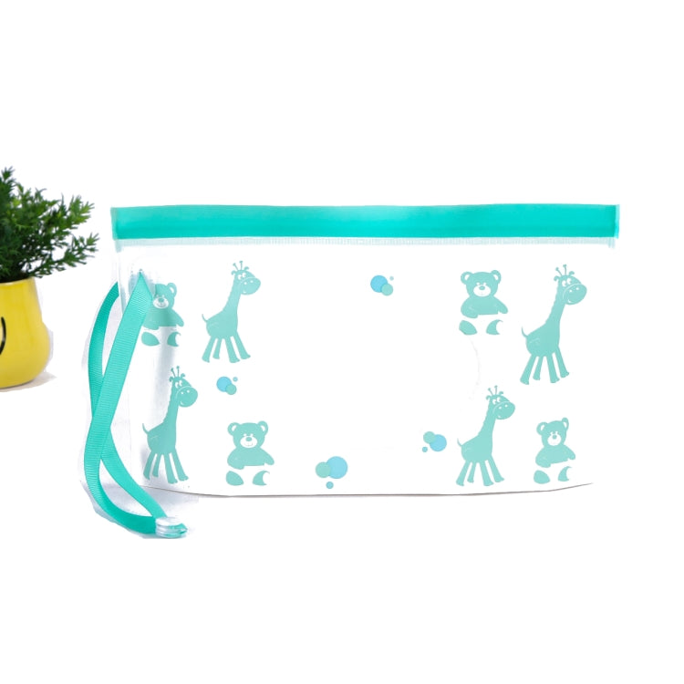 Baby EVA Wet Wipes Bag Portable Flip Removable Sanitary Wet Wipes Bag(Giraffe) by bashfashion
