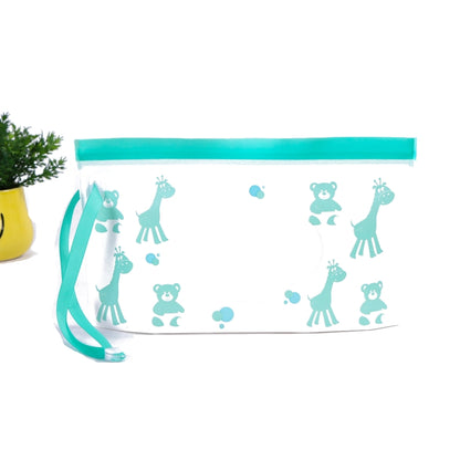 Baby EVA Wet Wipes Bag Portable Flip Removable Sanitary Wet Wipes Bag(Giraffe) by bashfashion