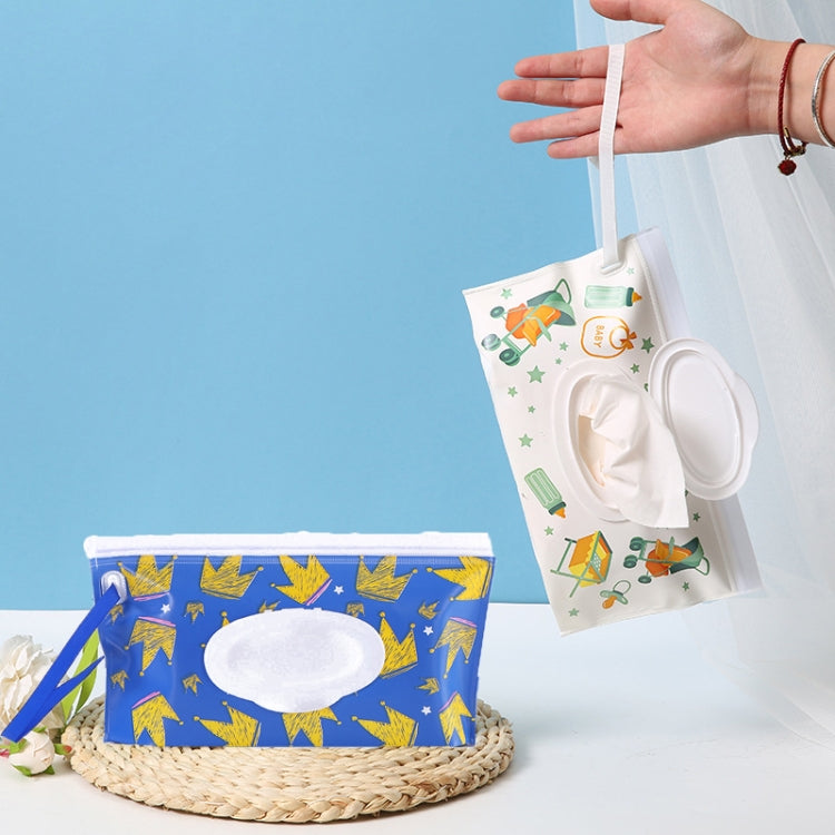 Baby EVA Wet Wipes Bag Portable Flip Removable Sanitary Wet Wipes Bag(Dot) by bashfashion