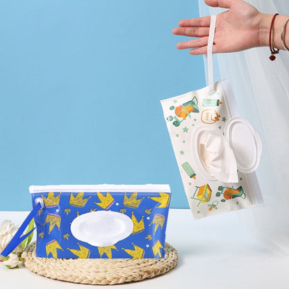 Baby EVA Wet Wipes Bag Portable Flip Removable Sanitary Wet Wipes Bag(Dot) by bashfashion