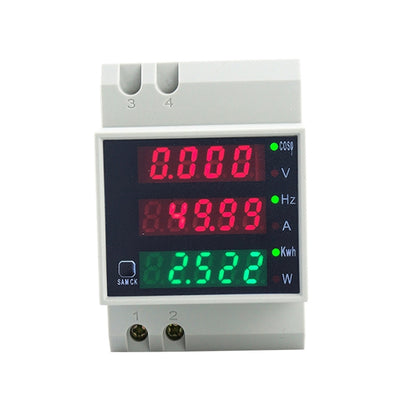 D52-2058 Wattmeter Din rail Volt Current Meter, Specification: AC80-300V Built-in CT by bashfashion