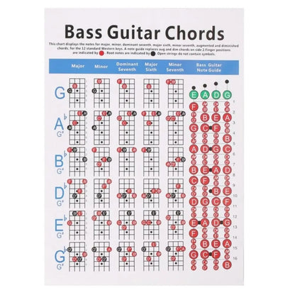 Copper Paper Guitar Chord Fingering Exercise Chart(Small) by bashfashion