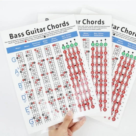 Copper Paper Guitar Chord Fingering Exercise Chart(Large) by bashfashion