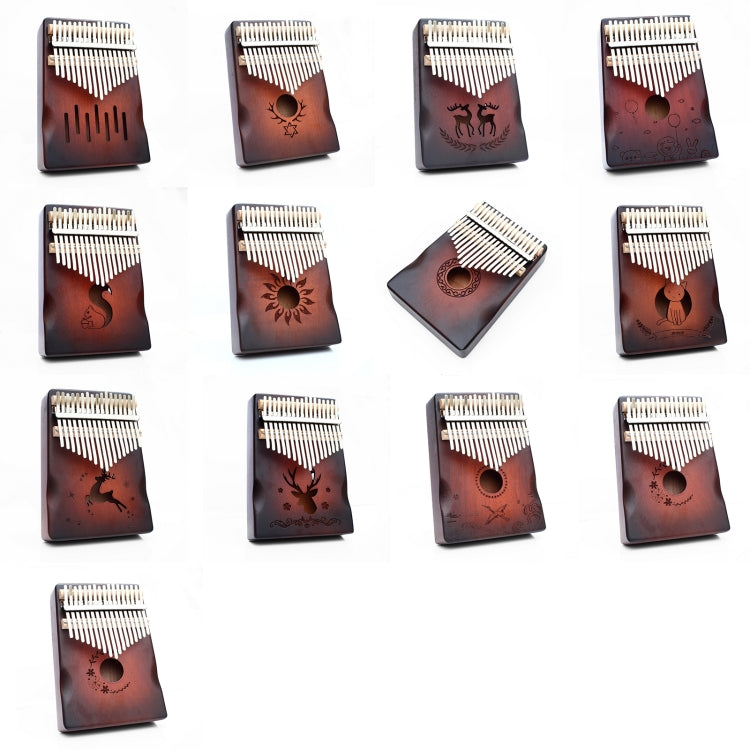 17-tone Radian Design Portable Finger Piano(Couple Deer) by bashfashion