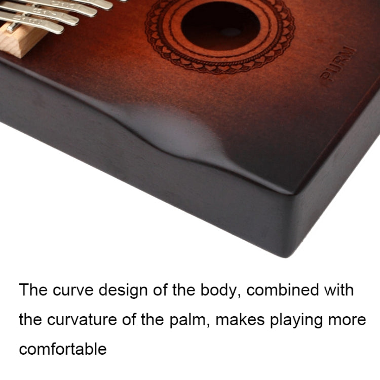 17-tone Radian Design Portable Finger Piano(Flowing Water) by bashfashion