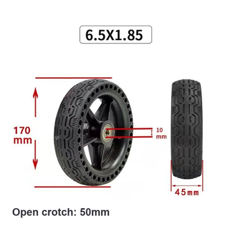 6.5x1.85 Solid Tire Honeycomb Tire Electric Scooter Tire,Specification: With Plastic Wheel by bashfashion