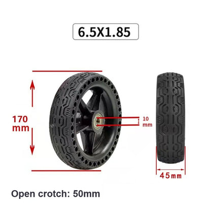 6.5x1.85 Solid Tire Honeycomb Tire Electric Scooter Tire,Specification: With Plastic Wheel by bashfashion