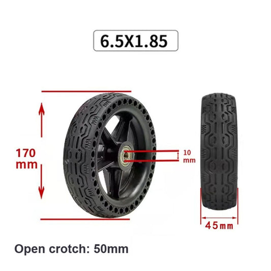 6.5x1.85 Solid Tire Honeycomb Tire Electric Scooter Tire,Specification: With Plastic Wheel by bashfashion