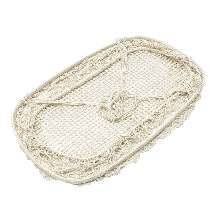 White Cotton Baby Garden Hanging Hammock Baby Cribs Cotton Woven Rope Swing Patio Chair Seat Bedding Baby Care 90*87*57cm by bashfashion