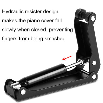 MA003 Alloy Piano Cover Descender Piano Accessories(Silver) by bashfashion