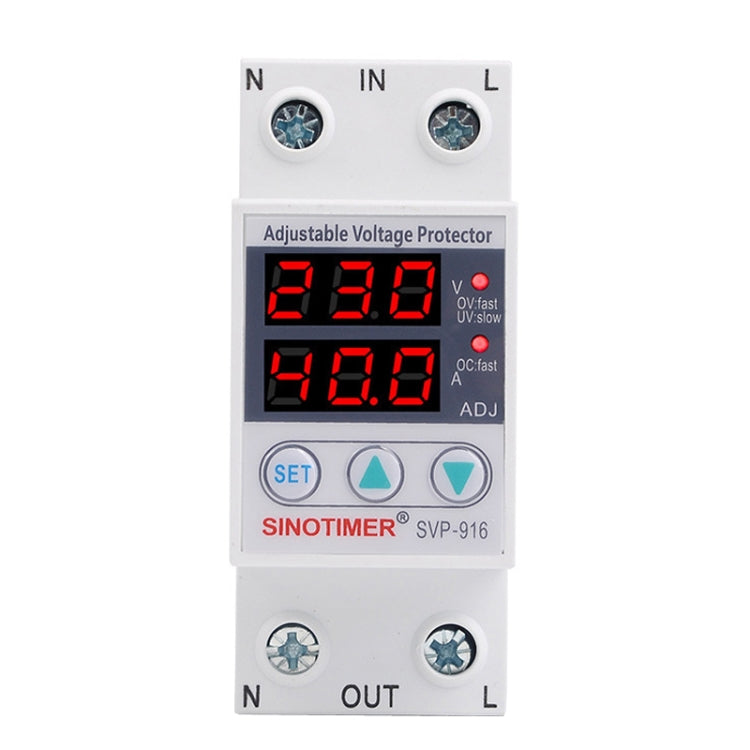 SINOTIMER SVP-916 Adjustable Self-resetting Over-voltage Under-voltage Protector, Current: 40A by SINOTIMER