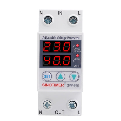 SINOTIMER SVP-916 Adjustable Self-resetting Over-voltage Under-voltage Protector, Current: 40A by SINOTIMER