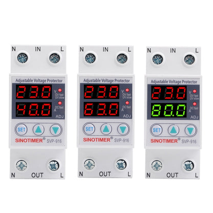 SINOTIMER SVP-916 Adjustable Self-resetting Over-voltage Under-voltage Protector, Current: 40A by SINOTIMER