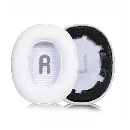 1 Pair Headphone Cover Earmuffs for JBL TUNE700 T750BTNC T700BT(White Protein Leather) by bashfashion