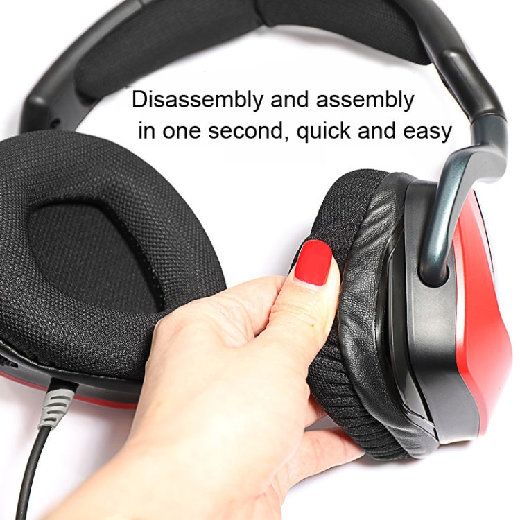 2 PCS Replacement Earpads for Corsair Void Pro Elite,Style: Gray Bottom Grid by bashfashion