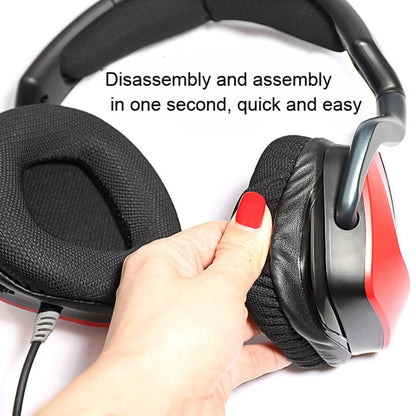 2 PCS Replacement Earpads for Corsair Void Pro Elite,Style: Red Bottom Grid by bashfashion