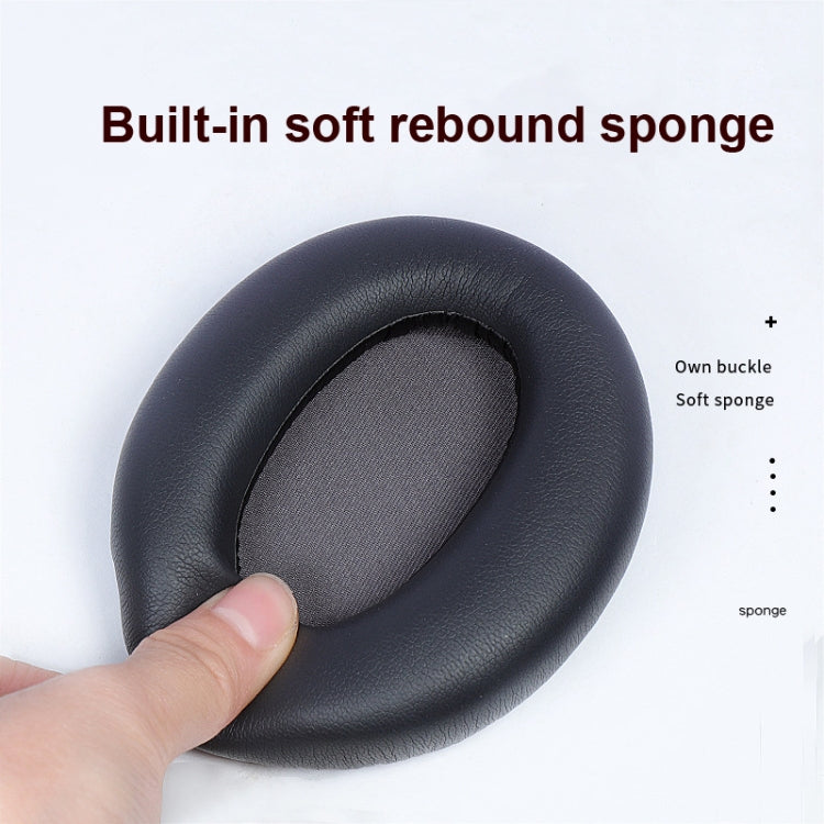 2 PCS Headset Earmuffs Sponge Cover for Edifier W820nb,Style: Black Head Beam by bashfashion