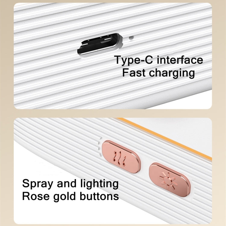 JF801 Desktop Simulation Flame Aroma Diffuser Humidifier, Color: Monochrome Light-White by bashfashion