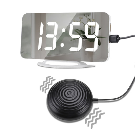 TS-8202 Multifunctional LED Vibration Mirroring USB Alarm Clock by bashfashion