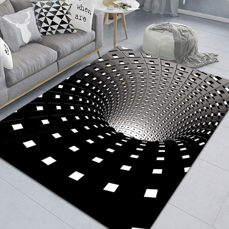 3D Geometric Stereo Trap Vision Living Room Bedroom Carpet, Size: 40x60cm(Rectangular Visual H) by bashfashion