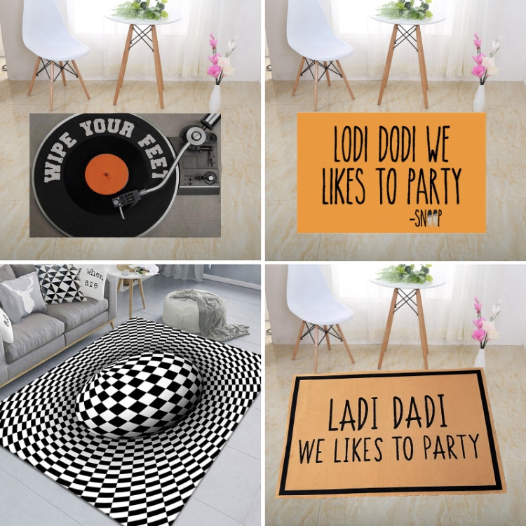 3D Geometric Stereo Trap Vision Living Room Bedroom Carpet, Size: 50x80cm(Recorder) by bashfashion