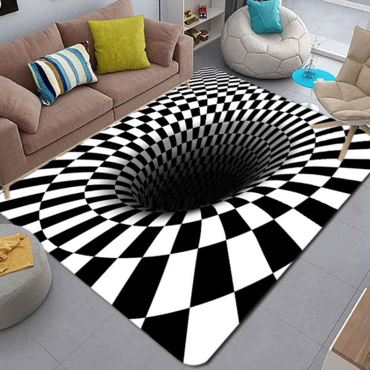3D Geometric Stereo Trap Vision Living Room Bedroom Carpet, Size: 50x80cm(Recorder) by bashfashion