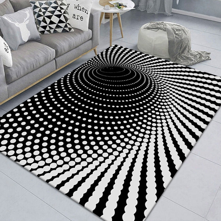 3D Geometric Stereo Trap Vision Living Room Bedroom Carpet, Size: 60x90cm(Rectangular Visual F) by bashfashion
