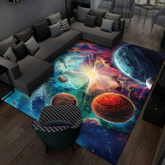 3D Visual Cartoon Cosmic Planet Living Room Carpet, Size: 60x90cm(Cosmic Planet 2) by bashfashion